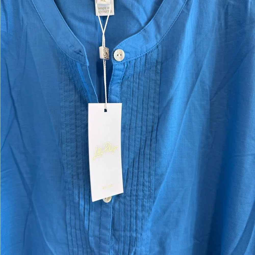 Elegant Blue Women's Dress - Picture 2 of 9